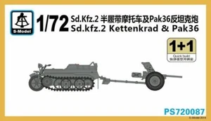 S-Model SM-PS720087 1/72 Sd.kfz.2 Kettenkrad & Pak 36 - Foto 1 di 1