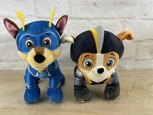 Paw Patrol 7" Chase & Rubble Plush Toy Spin Master 2018 Stuffed Animal Lot of 2