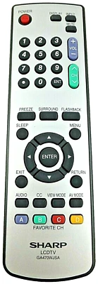 GA470WJSA NOVO CONTROLE REMOTO DE TV LCD AFIADO FABRICANTE DE EQUIPAMENTO ORIGINAL PN: RRMCGA470WJSA - Imagem 1 de 4