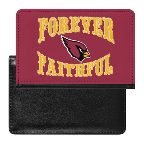 Forever Faithful Arizona Cardinals Passport Holder Protector Cover Wallets Cover