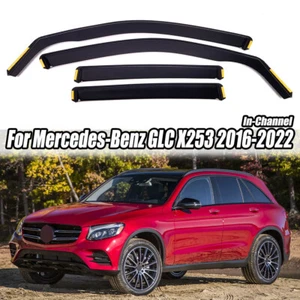 For Mercedes-Benz GLC X253 2016-2022 Rain Guard Window Vent Deflector In-Channel - Picture 1 of 8