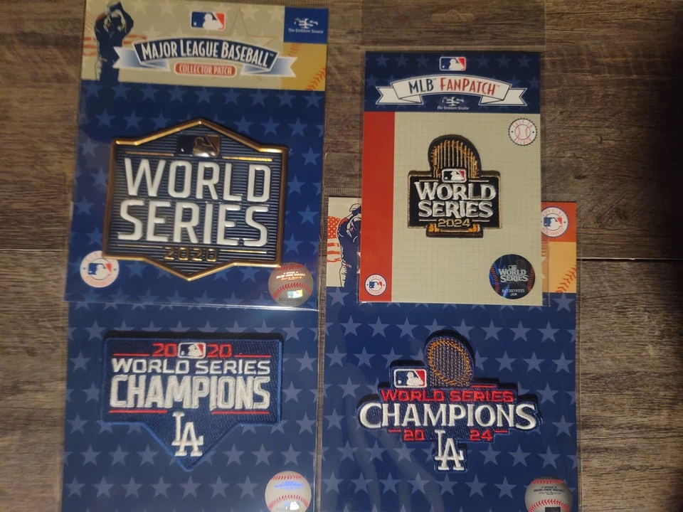 Both 2024 & 2020 World Series Patch LA Dodgers + Both Champions Patch - Image 1 of 1