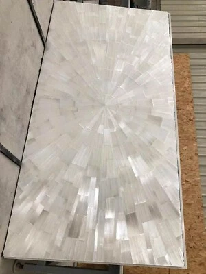 24"x36" Rectangle Selenite Dining Table Kitchen Slab Countertop Furniture Decors - Image 1 of 4