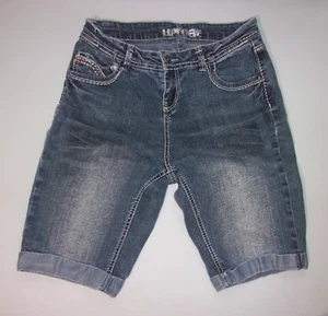 Girls UPROAR blue denim Bermuda shorts size 16R - Picture 1 of 3