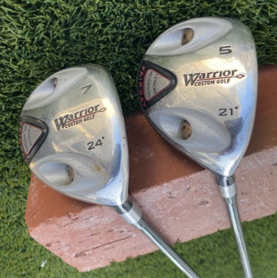 Warrior Custom Golf  Fairway  5 Wood 21* & 7 Wood 24*  Graphite Regular Shaft - Image 1 of 4