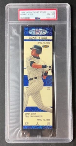 1998 Ultra Ticket Studs Derek Jeter Yankees HOF Graded/Slabbed NM-MT PSA 8 - Picture 1 of 2