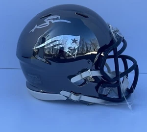 ANTONIO BROWN SIGNED NEW ENGLAND PATRIOTS CHROME MINI HELMET JSA COA - Picture 1 of 2