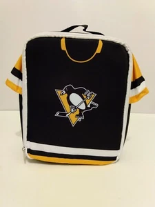 Pittsburgh Penguins Hockey Lunch Zip Pocket Holders Picnic Cooler Bag 10" - Picture 1 of 8