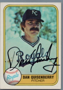 1981 Fleer - #31 Dan Quisenberry Hand Signed Autographed Baseball Card - Bild 1 von 2