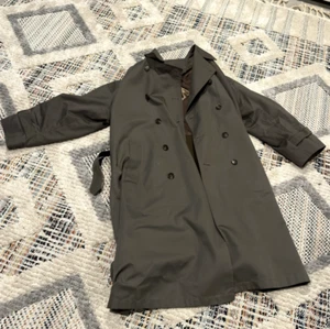 Vintage Hart Schaffner Marx Mantel Trenchcoat 42R Wolle RAY BEERS - GRAU - Bild 1 von 19