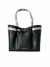Michael Kors Emilia Large Tote Leather Shoulder Handbag Black- (35H0GU5T9T)