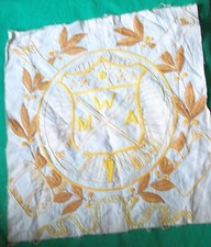 OLD MODERN WOODMEN AMERICA EMBROIDERY NEEDLEWORK MWA SILK ARTS HANDICRAFT CLOTHE