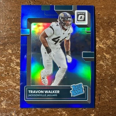 2022 Panini Donruss Optic - Rated Rookie Travon Walker #225 Blue Prizm /179 (RC) - Image 1 of 2