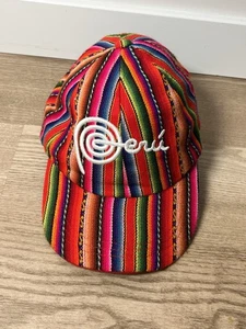 NEU PERU STICKEREI ALPAKA ANDEN STOFF HERREN KLETTVERSCHLUSS BASEBALL MÜTZE FS - Bild 1 von 6