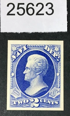 MOMEN: US # O36P4 PLATE PROOF ON CARD OFFICIAL XF+ CAT. $10++ LOT #25623 - Image 1 of 2