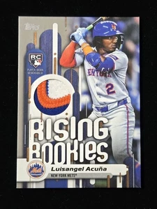 2025 Topps Update LUISANGEL ACUNA Mets RC Rising Rookies PLATINUM Relic 1/1 - Bild 1 von 8