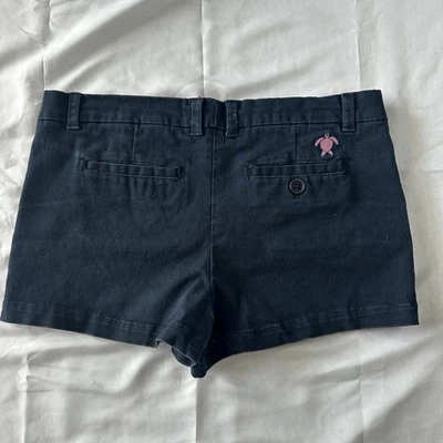 Simply Southern Shorts Womens Size 6 Navy Preppy Casual Pink Sea Turtle - (390) - Image 1 of 4