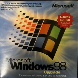 Microsoft Windows 98 • Second Edition • Upgrade CD-ROM mit Key 🔑 - Bild 1 von 1