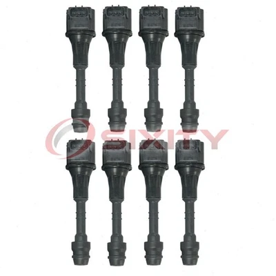 8 bobinas de encendido Hitachi para Nissan TITAN 2004-2006 5,6 L V8 bujía gp Foto 1 de 4