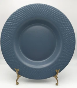 1996 Wedgwood Stone weave Denim Blue Soup Bowls lot of 4 Japan - Picture 1 of 7