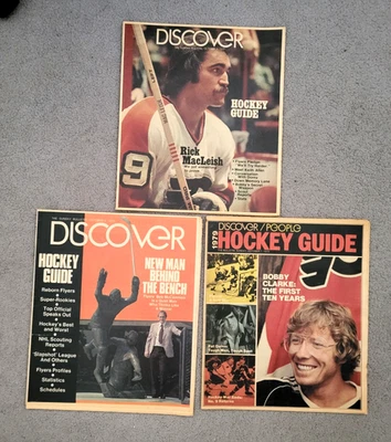 Lote de 3 guías de hockey de colección Philadelphia Flyers Sunday Bulletin años 70 Foto 1 de 4