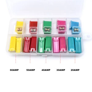 Automotive Mini Cartridge Fuse Set 32V 20A 30A 40A 50A 60A M Case Box 20pcs - Picture 1 of 8