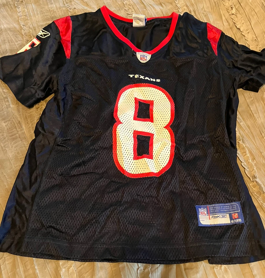 Camiseta deportiva para mujer MATT SCHAUB Houston TEXANS fútbol americano REEBOK azul NFL Foto 1 de 3