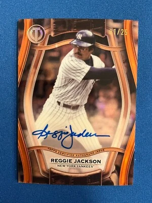 2025 Topps Tribute Pillars of the Game Reggie Jackson ON CARD Auto 1/25 !! - Image 1 of 2