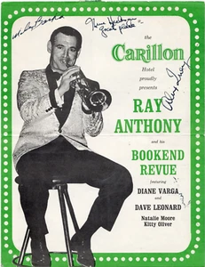 Ray Anthony's Bookend Review Mail Flyer With Many Autographs. - Imagen 1 de 2