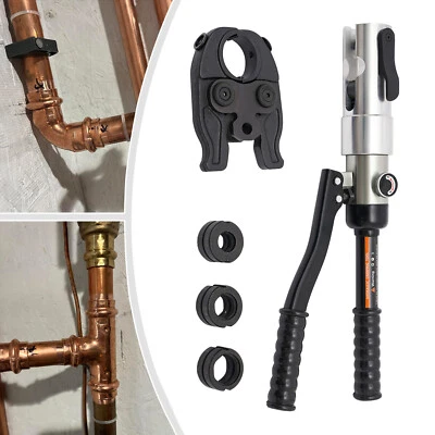 PEX Tube Pipe Press Crimping Tool Pipe Crimper Hydraulic Copper 1 2 Inch 1 Inch - Image 1 of 4