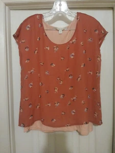 Lauren Conrad Women's Multi-Color Polyester & Rayon Floral Sleeveless Top Size M - Picture 1 of 10