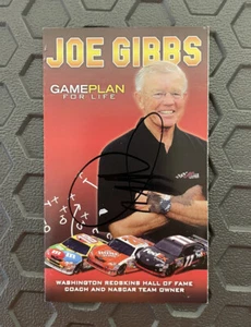 Joe Gibbs handsignierte 3,5x5,5 Broschüre - "Spielplan fürs Leben" - Bild 1 von 4