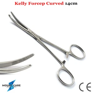 Pinzas de arteria abrazadera hemostato quirúrgico pinzas Kelly curvas 14 cm alicates de bloqueo - Imagen 1 de 3
