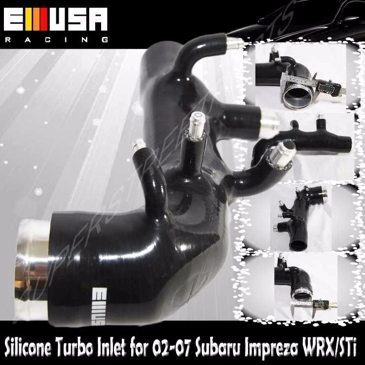 EMUSA Silicone Turbo Inlet for 2002-2007 Subaru Impreza WRX/STI BLACK - Изображение 1 из 4