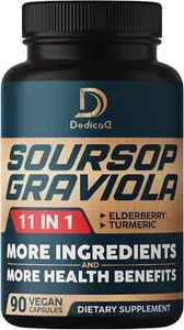 Soursop Graviola Capsules - 3 Months Supply - 9450Mg per Serving - 11 Herbs Elde - Picture 1 of 11