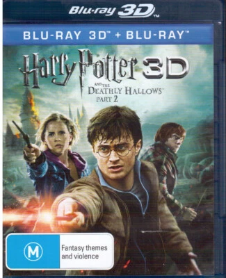 Harry Potter And The Deathly Hallows : Part 2 3D + 2D Blu-ray MINT 3-disc - image 1 of 2