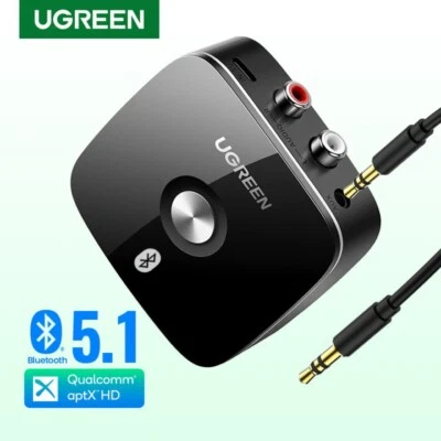 Receptor RCA Bluetooth UGREEN 5.1 Aux 3.5mm aptX HD Adaptador Inalámbrico Para TV Coche Foto 1 de 4