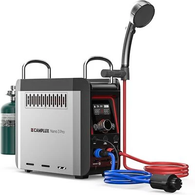 CAMPLUX 1 lb On-Demand Propane Gas Water Heater Portable Camping Shower & Pump - Image 1 of 4