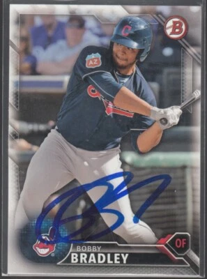 BOBBY BRADLEY 2016 Bowman Draft #BD172 Indians TTM/IP Signed Autographed - Image 1 of 2