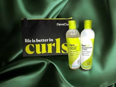 DevaCurl Low Poo Original + 1 Condition Original Conditioner 12oz ea + Bag Set - Image 1 of 4