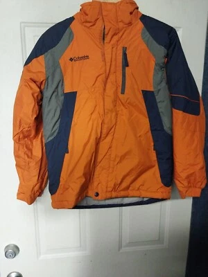 Columbia Unisex Talla 14/16 Naranja/Gris Cremallera Chaqueta Extraíble Capucha Juvenil    Foto 1 de 4