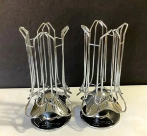 Two Keurig RIVO 20 Pack Carousel Dispensers Metal Chrome Plated w/Rotating Base - Picture 1 of 6