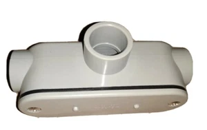 Eureka 560075 Type-T 1/2" Non-metallic PVC Conduit Body - Picture 1 of 9