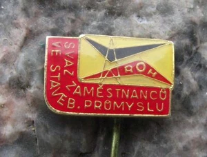 Antique Czech Construction Building Workers Trade Union ROH Members Pin Badge - Picture 1 of 2
