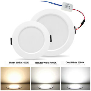 Led Downlight Dimmable 5/7/9/12/15W Recessed Ceiling Light Lamp Spotlight Round