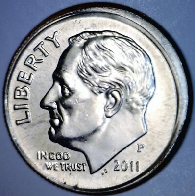 2011 ERROR Off Center Roosevelt Dime BU + RARE DATE O/C Coin LOT #33   FREE SHIP - Image 1 of 2