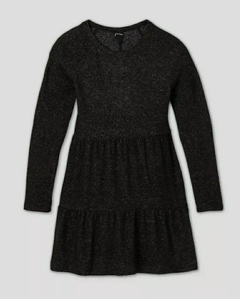 Nuevo con etiquetas Vestido Manga Larga en Niveles para Niñas - Clase de Arte Negro S 6/6X o M 7/8  Foto 1 de 1