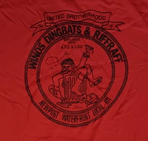 vintage single stitch Winos Dingbats Union Local 101 t-shirt 50/50 funny beer - Picture 1 of 5