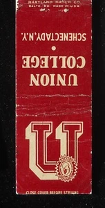 1940s Union College Schenectady NY Matchbook New York - Picture 1 of 2