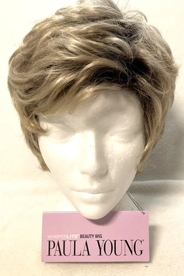 Парик Paula Young Whisperlite Abby новый с ценниками закрученный золотой короткий шик укороченные слои - Изображение 1 из 4